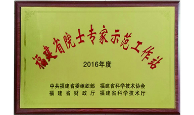 虹润院士专家工作站荣膺“2016年度福建省院士专家示范工作站”