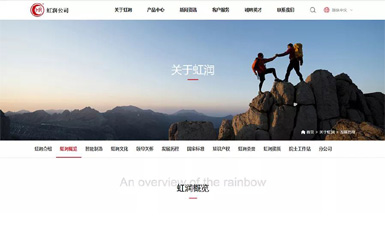 虹润公司网站改版升级全新上线