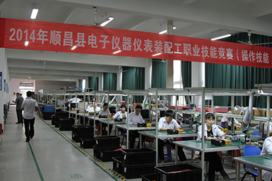 虹润公司举办2014年顺昌县电子仪器仪表装配工职业技能竞赛